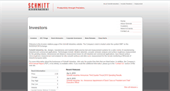 Desktop Screenshot of investor.schmitt-ind.com