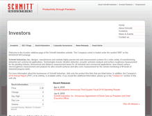Tablet Screenshot of investor.schmitt-ind.com